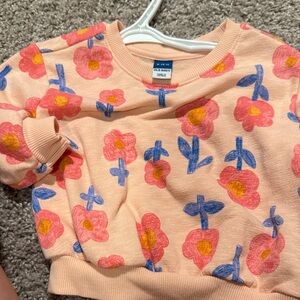 Old Navy Kids Floral Sweatshirt - Pink, Blue, and Yellow